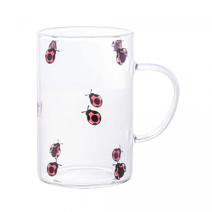 Caneca de Vidro Borossilicato Ladybug 280ml - DoceLar Loja