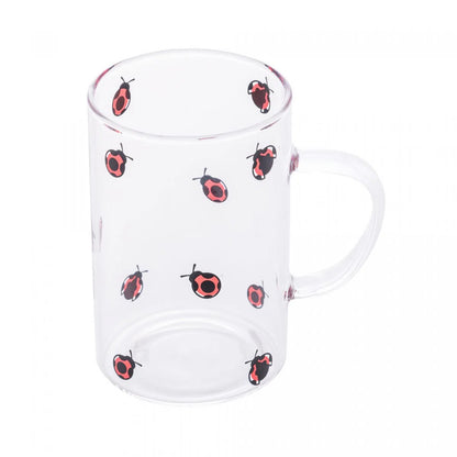 Caneca de Vidro Borossilicato Ladybug 280ml - DoceLar Loja