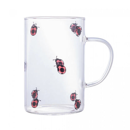 Caneca de Vidro Borossilicato Ladybug 280ml - DoceLar Loja