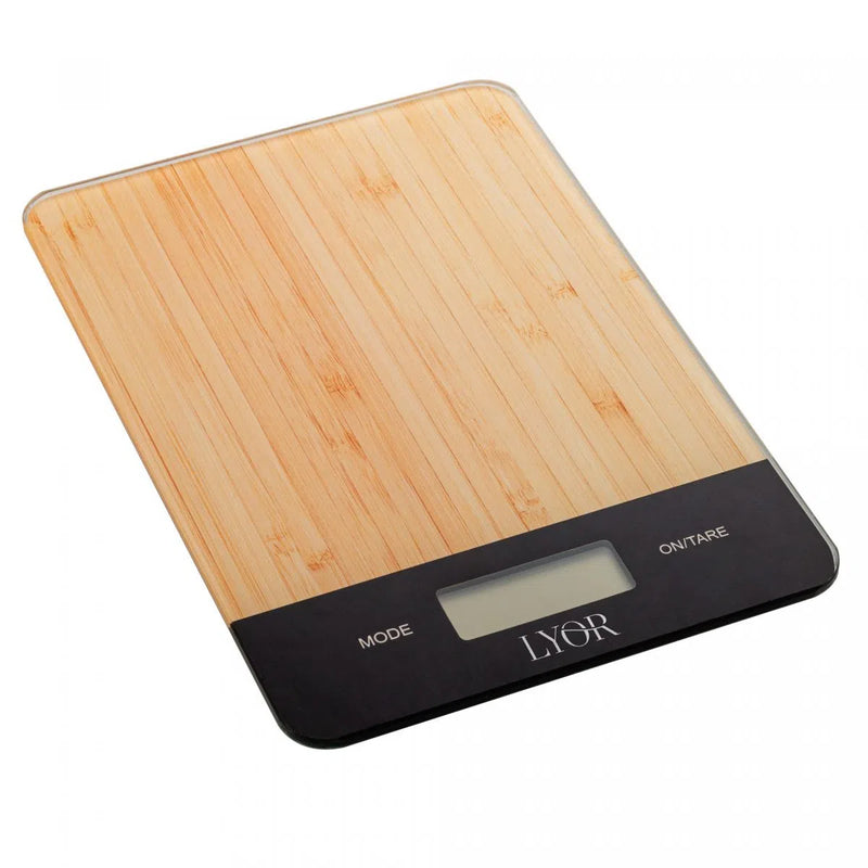 Balança de Cozinha Digital de Vidro com Estampa de Bambu - DoceLar Loja