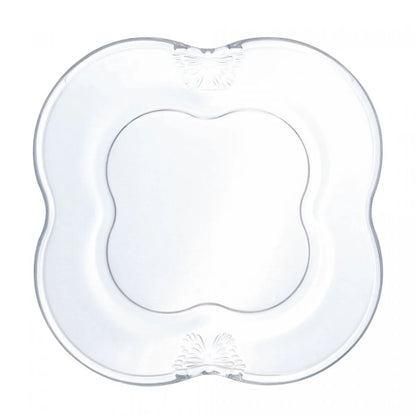 Conjunto 4 Pratos para Sobremesa de Vidro Butterfly - DoceLar Loja