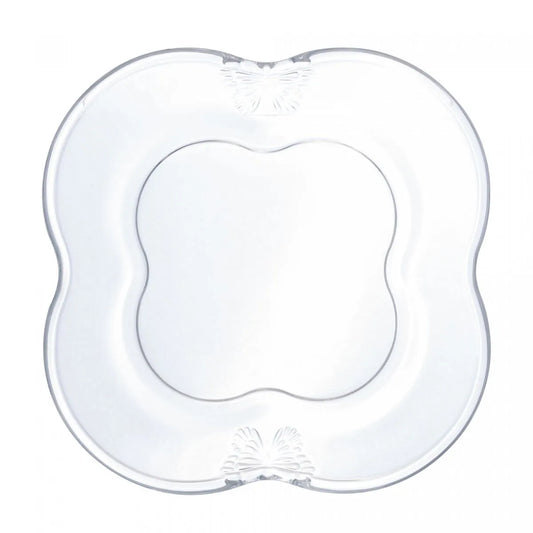 Conjunto 4 Pratos para Sobremesa de Vidro Butterfly - DoceLar Loja