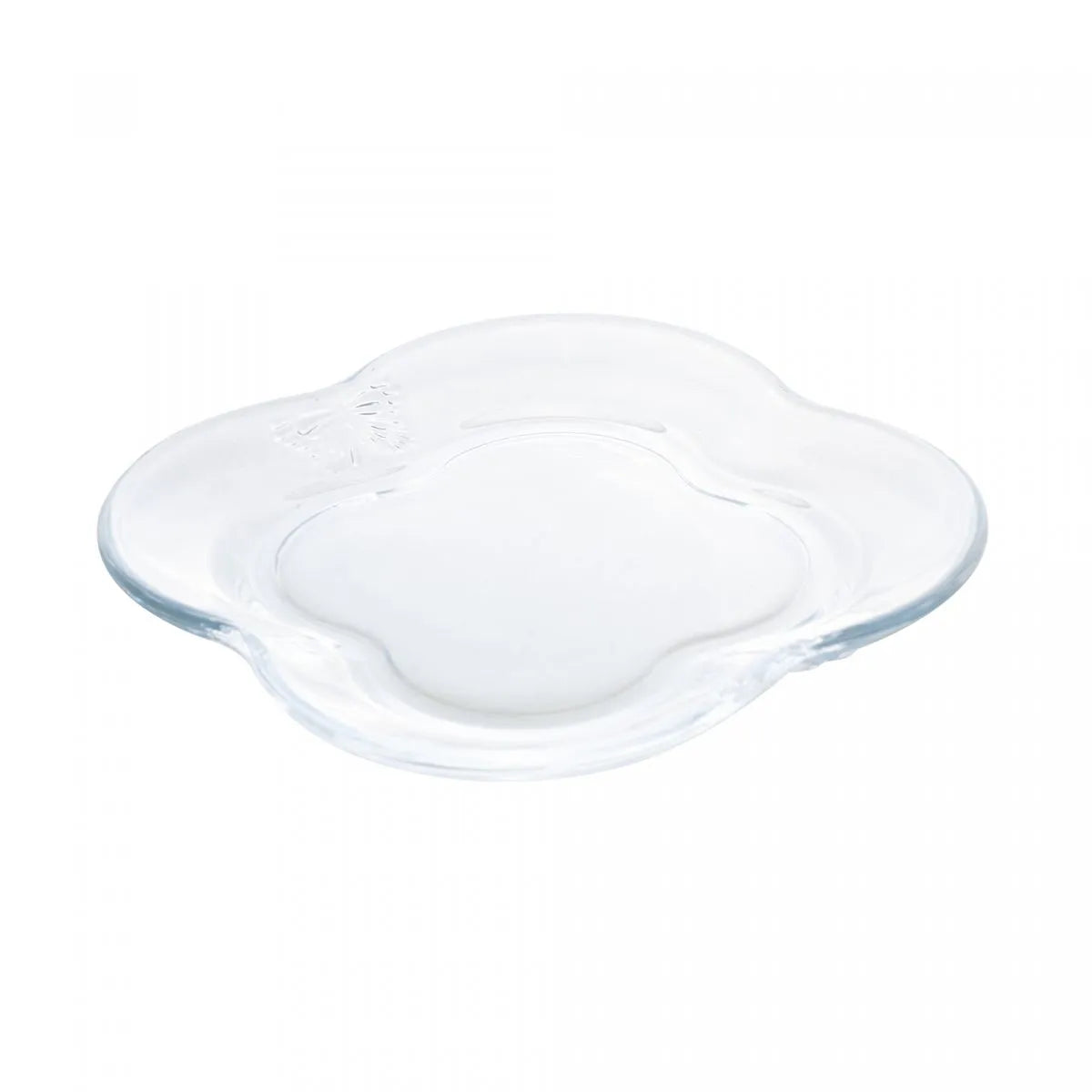 Conjunto 4 Pratos para Sobremesa de Vidro Butterfly - DoceLar Loja