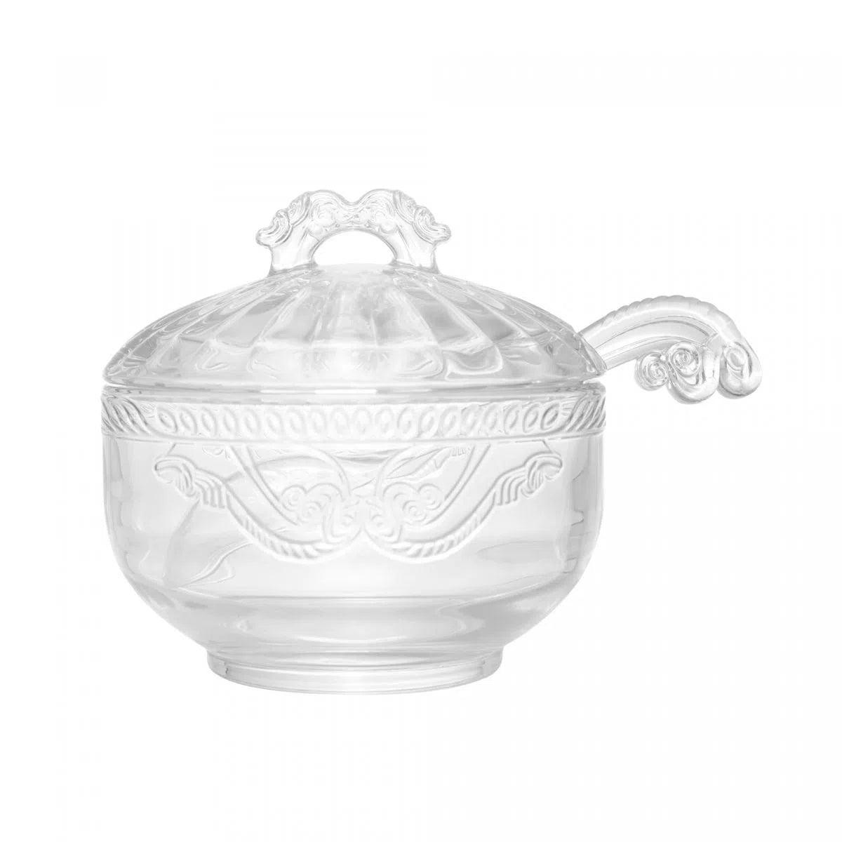 Açucareiro de Cristal Ecológico com Colher Imperial - DoceLar Loja