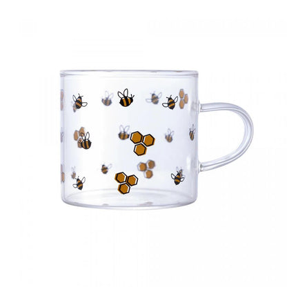 Caneca de Vidro Borossilicato Bee 125ml - DoceLar Loja