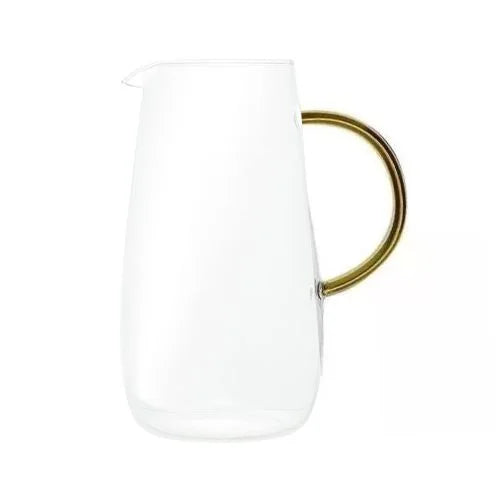 Jarra de Vidro Borossilicato c/Copo e Alça Fun Ambar 1.3L - DoceLar Loja