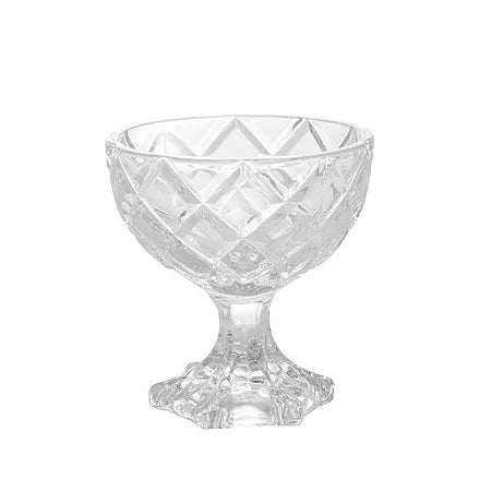 CJ 6 Taças de Sobremesa de Vidro Deli Diamond 170ml - DoceLar Loja