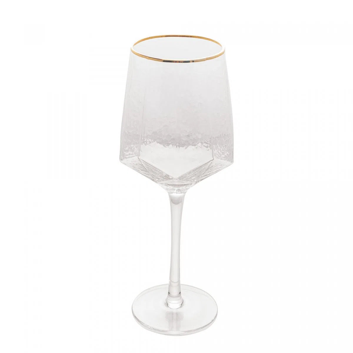 Cj 2 Taças de Vinho de Cristal com Fio de Ouro Taj 600ml - DoceLar Loja