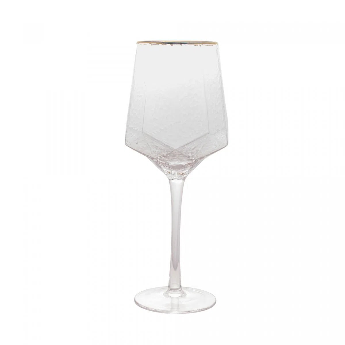 Cj 2 Taças de Vinho de Cristal com Fio de Ouro Taj 600ml - DoceLar Loja