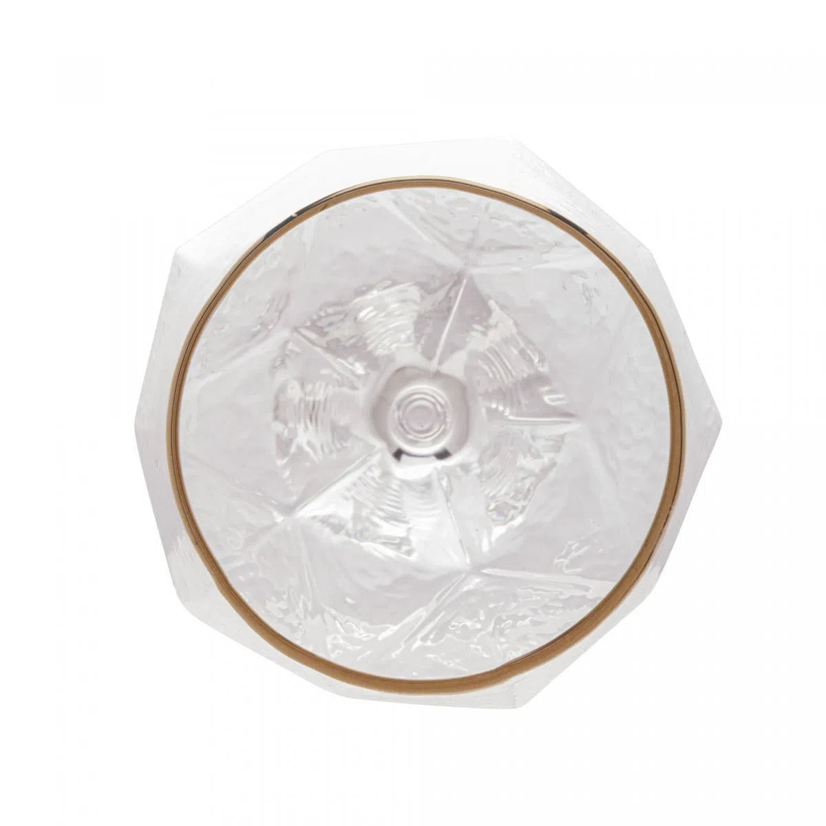 Cj 2 Taças de Vinho de Cristal com Fio de Ouro Taj 600ml - DoceLar Loja