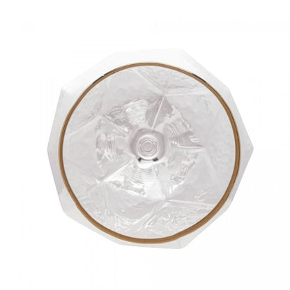 Cj 2 Taças de Vinho de Cristal com Fio de Ouro Taj 600ml - DoceLar Loja