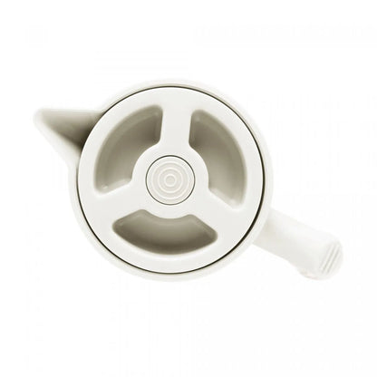 Garrafa Térmica de Plástico com Cabo de Madeira New Nórdica Branca 1L - DoceLar Loja