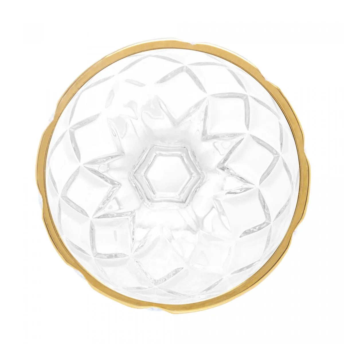 CJ 6 Taças de Sobremesa Deli Diamond com Fio de Ouro - DoceLar Loja