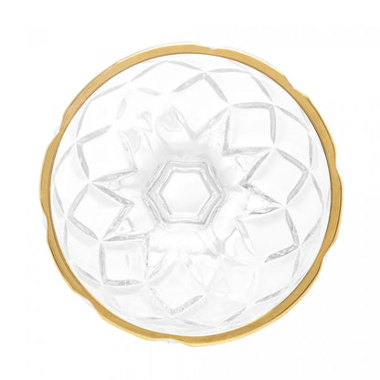 CJ 6 Taças de Sobremesa Deli Diamond com Fio de Ouro - DoceLar Loja