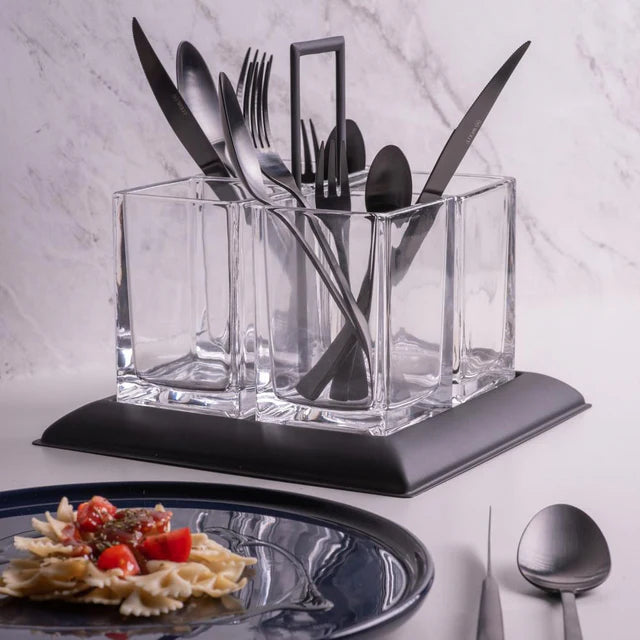 FAQUEIRO 30PC ACO INOX BERNA PRETO FOSCO