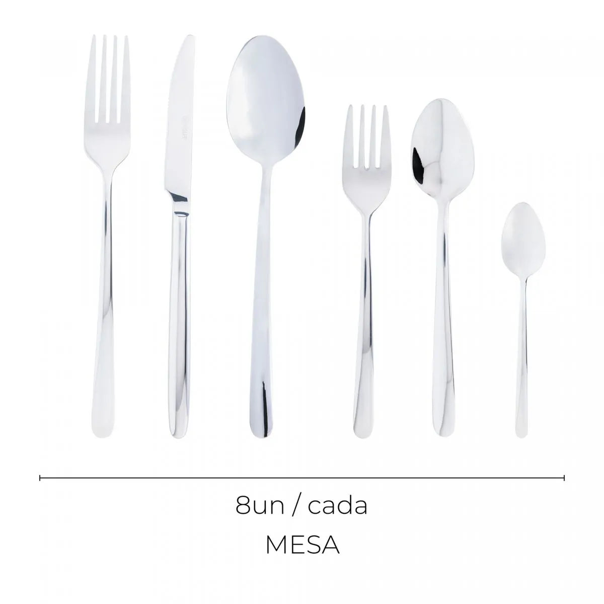 Faqueiro 54 Peças de Aço Inox com Caixa Litografada Viena - DoceLar Loja