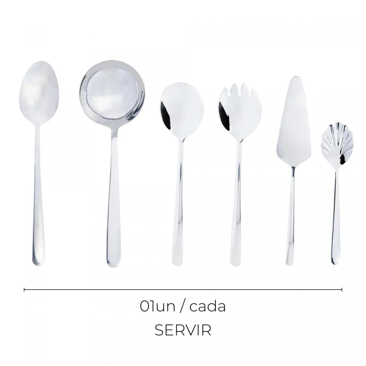 Faqueiro 54 Peças de Aço Inox com Caixa Litografada Viena - DoceLar Loja