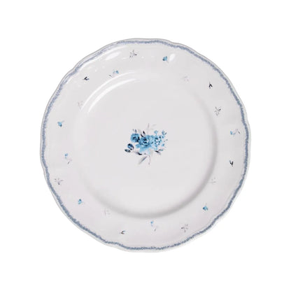 PRATO PARA SOBREMESA FLORESCER 19,5CM AZUL CERAMICA WOLFF