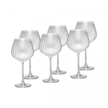 CJ 6 TACAS DE VINHO DE CRISTAL ECOLOGICO (LIVRE DE CHUMBO) COLUMBA OPTIC 400ML