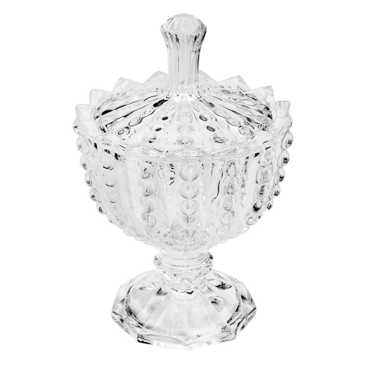 POTICHE DECORATIVO C/PE DE CRISTAL DE