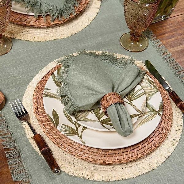 Jogo Americano Lana Palha - DoceLar Loja