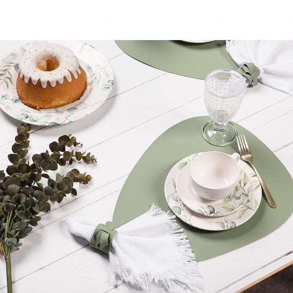 Jogo Americano Organico Ravena Verde Eucalipto - DoceLar Loja