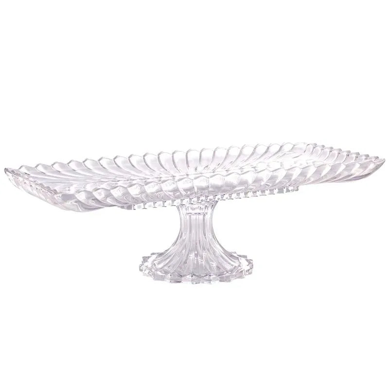 Travessa de Cristal com Pé Retangular Geneva