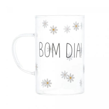 Cj 2 Canecas de Vidro Borossilicato Bom Dia - DoceLar Loja