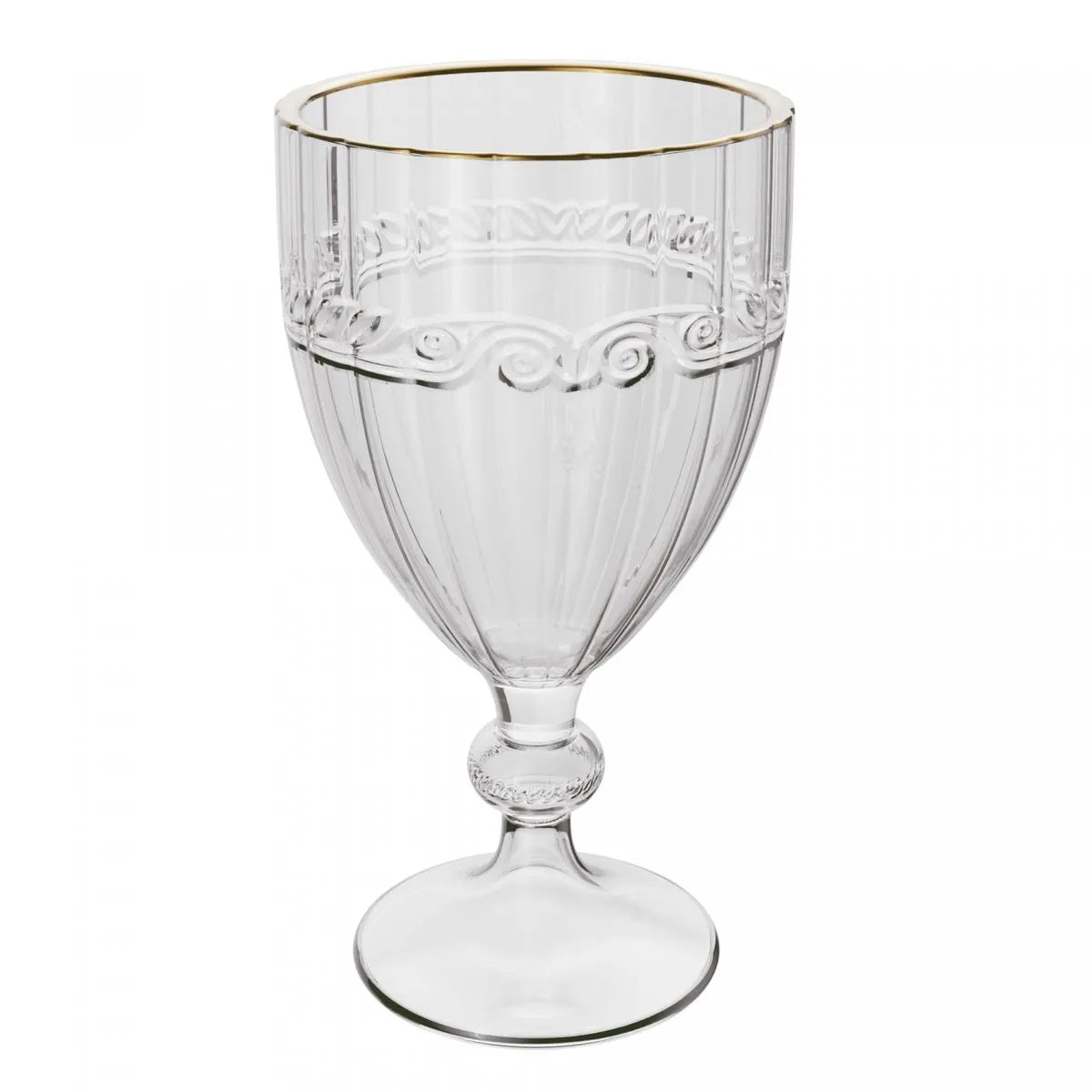 Jogo 6 Taças de Cristal Ecológico com Fio de Ouro Imperial