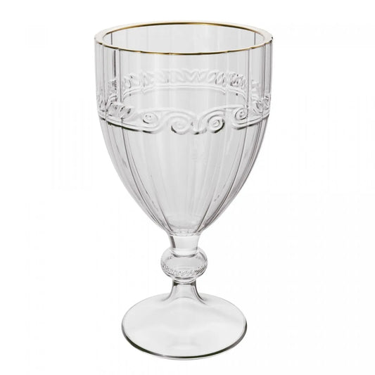 Jogo 6 Taças de Cristal Ecológico com Fio de Ouro Imperial