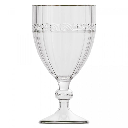 Jogo 6 Taças de Cristal Ecológico com Fio de Ouro Imperial