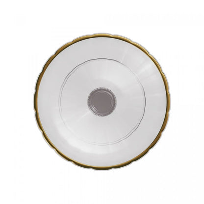 Jogo 6 Taças para Sobremesa de Cristal Ecológico com Fio de Ouro Imperial