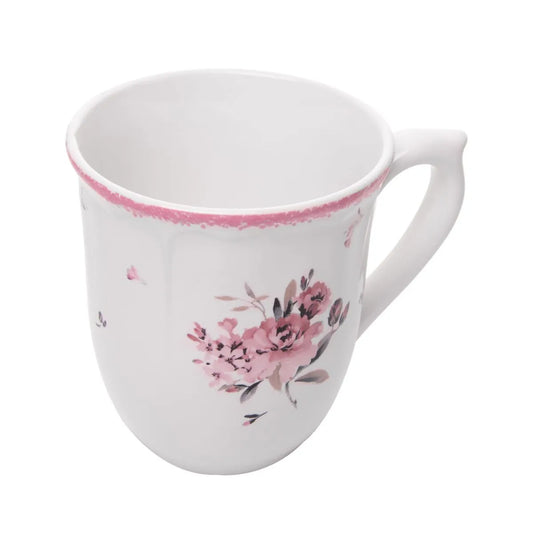 CANECA FLORESCER 330ML ROSA CERAMICA WOLFF