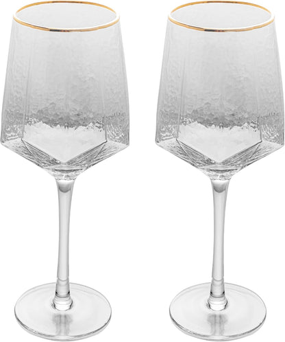 CJ 2 TACAS DE CRISTAL DE CHUMBO P/VINHO
