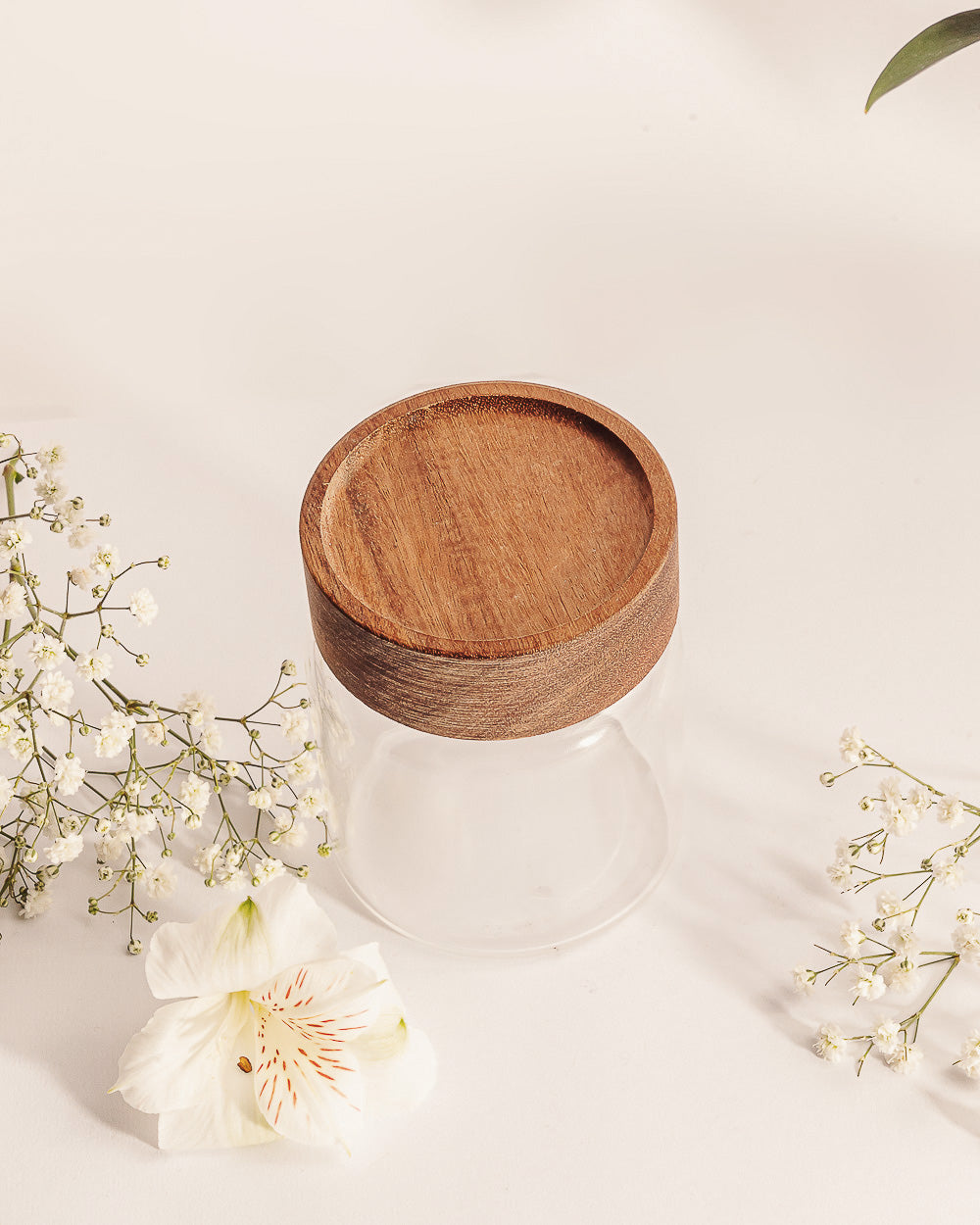 Porta Mantimento Vidro Tampa Bambu - DoceLar Loja