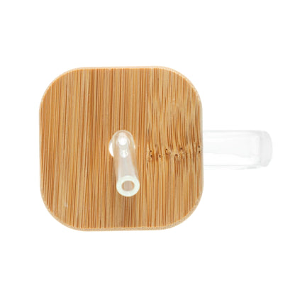 Caneca com Canudo e Tampa Bambu - DoceLar Loja