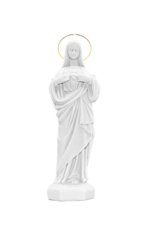 IMAGEM IMACULADO CORACAO DE MARIA 30CM C/ AUREOLA DOURADA