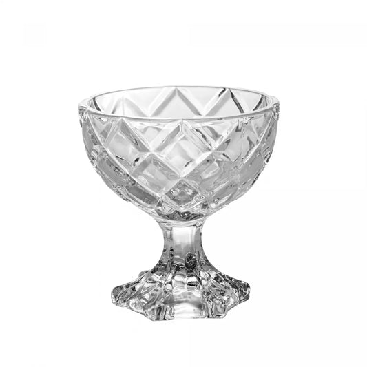 CJ 6 TAÇAS DE SOBREMESA DE VIDRO DELI DIAMOND 170ML