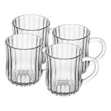 CJ 4 CANECAS DE VIDRO CLASSIC 210ML