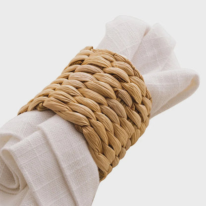 CJ 4 ANEIS P/GUARDANAPOS FIBRA NATURAL