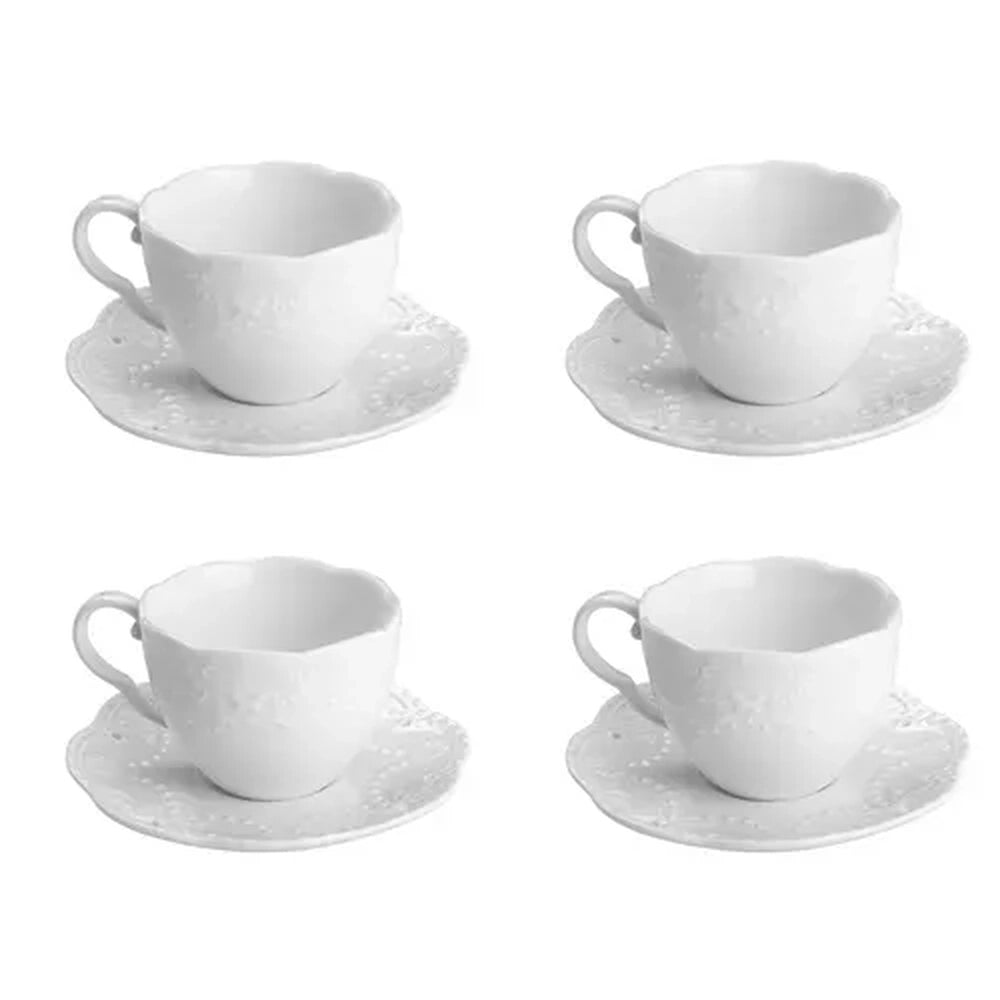 Cj 4 Xícaras de Café Butterfly C/ Pires - DoceLar Loja