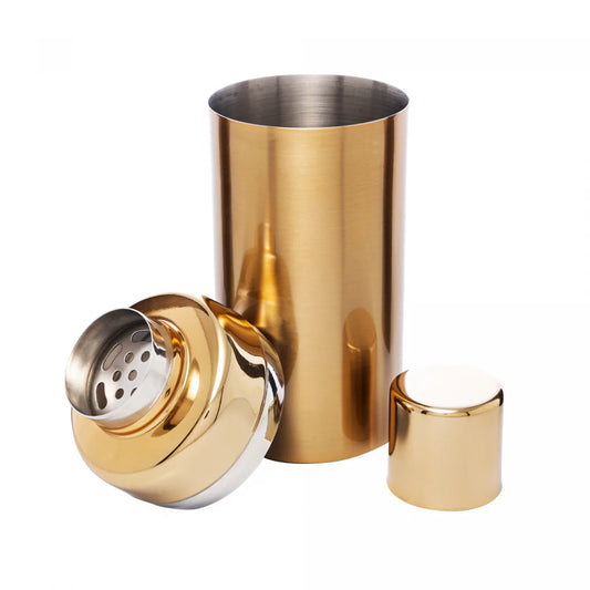 COQUETELEIRA DE ACO INOX DOURADA OLD FASHIONED