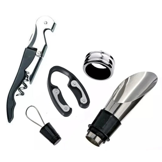 JOGO ACESSORIOS P/VINHO TOSCANA 5PCS