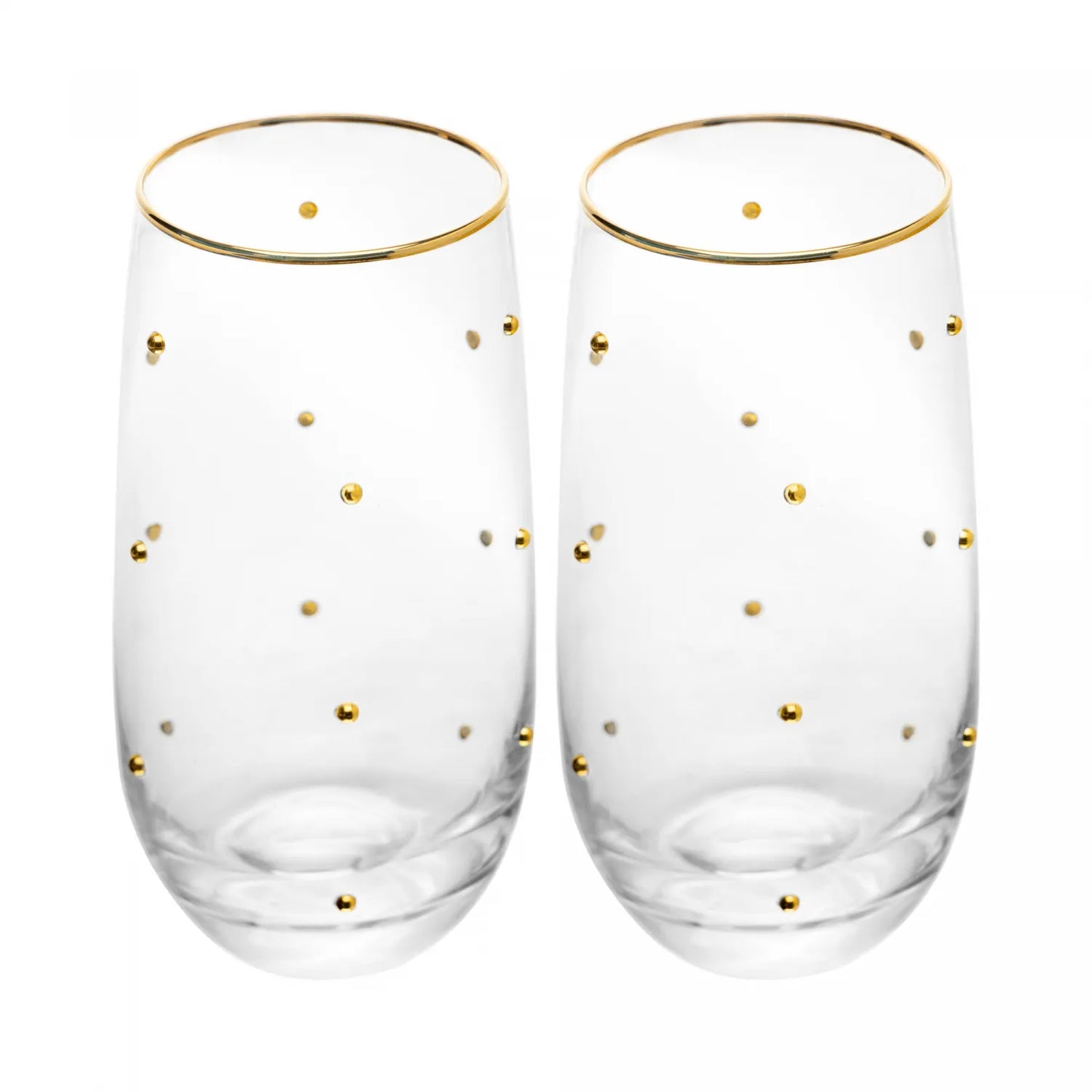 CJ 2 COPOS BALLS FIO DE OURO 300ML VIDRO