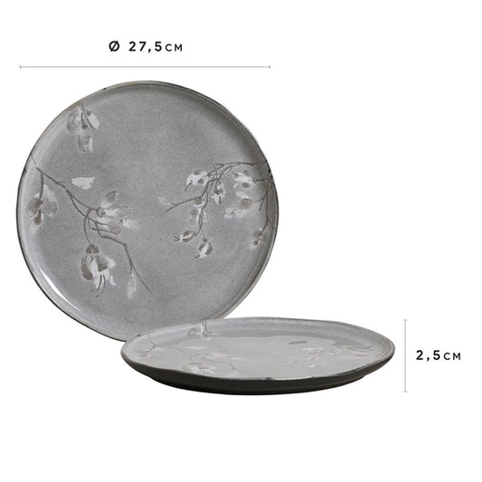 Prato Raso em Cerâmica Bio Nipo Stoneware