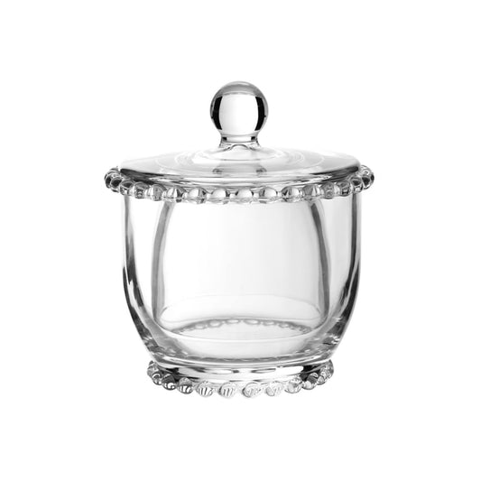 MANTEIGUEIRA FRANCESA DE VIDRO COM TAMPA PEARL 10,5CM X 10,5CM X 11CM