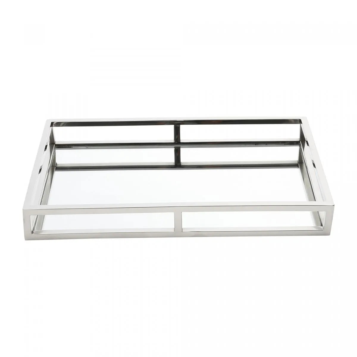 BANDEJA DE AÇO INOX COM ESPELHO 41CM X 26CM X 5CM