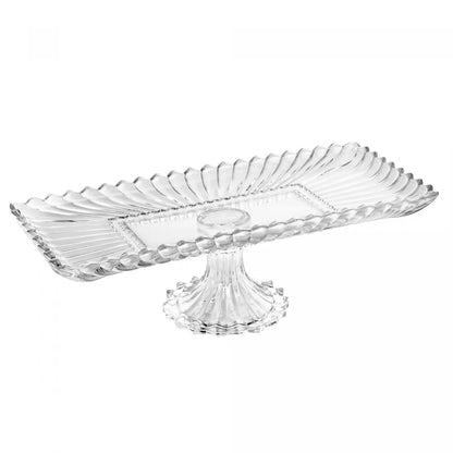 TRAVESSA CRISTAL DE CHUMBO C/PE RETANGULAR GENEVA 30x16,5x12cm