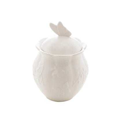 AÇUCAREIRO DE PORCELANA NEW BONE BUTTERFLY FLOWER