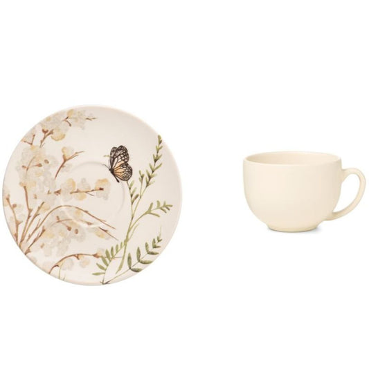 Xícara com Pires Aquarelle Garden - DoceLar Loja